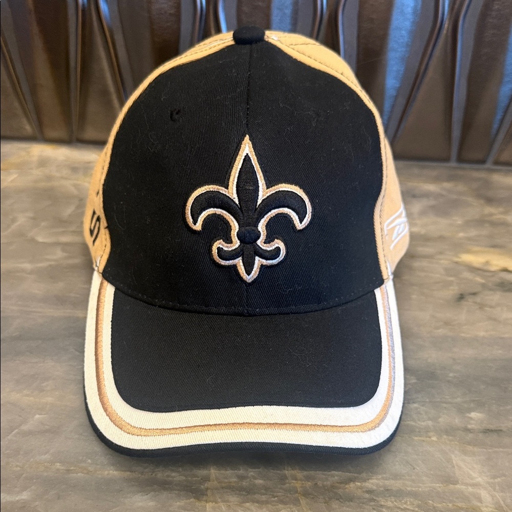 New Orleans Saints Black & Gold Fleur-de-Lis Baseball Cap